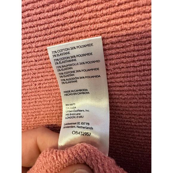 Free People Ottomon Slouchy Tunic Stretch Mock Neck Heavy Knit Mauve Size Xl - Picture 6 of 7